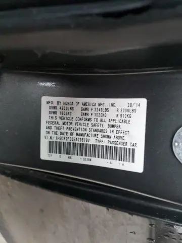 2014 HONDA ACCORD LX