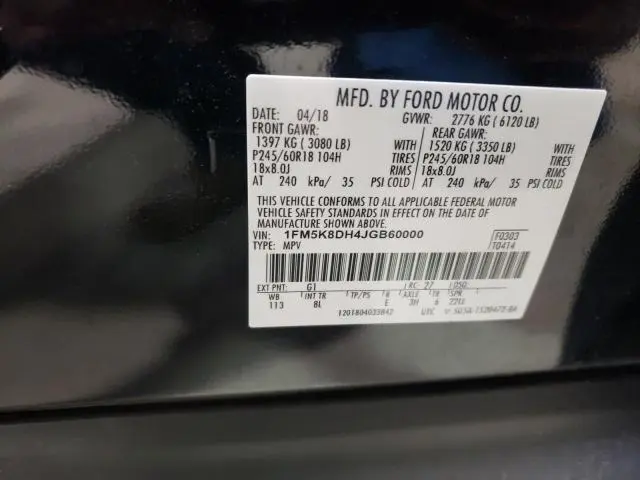 2018 FORD EXPLORER XLT  