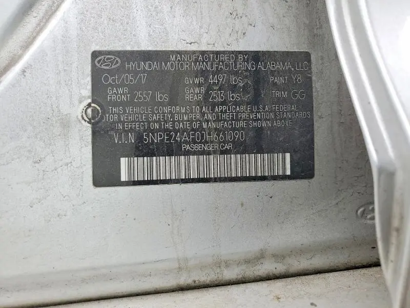 2018 HYUNDAI SONATA SE  