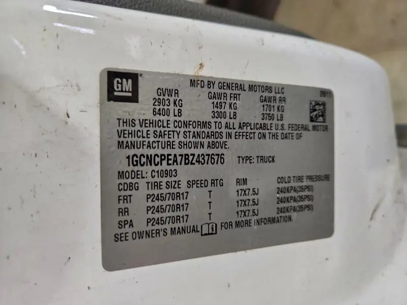 2011 CHEVROLET SILVERADO C1500  