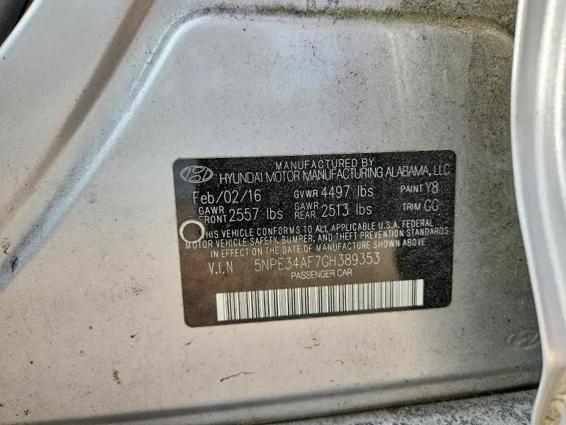 2016 HYUNDAI SONATA SPORT  