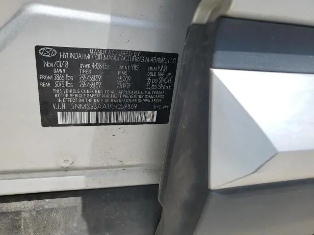 2019 HYUNDAI SANTA FE LIMITED  