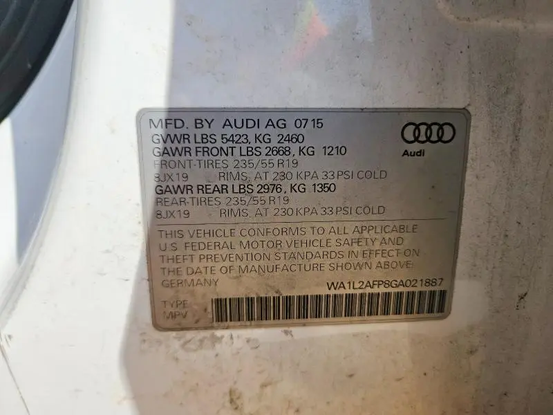 2016 AUDI Q5 PREMIUM PLUS  