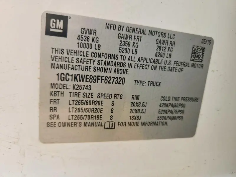 2015 CHEVROLET SILVERADO K2500 HEAVY DUTY LTZ  