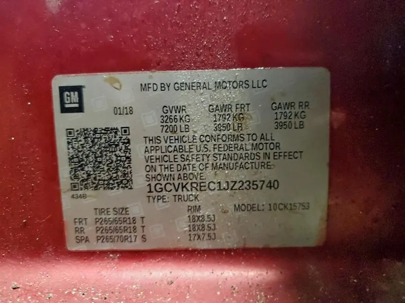 2018 CHEVROLET SILVERADO K1500 LT  