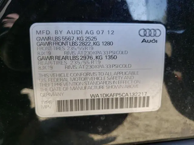 2012 AUDI Q5 PREMIUM PLUS  