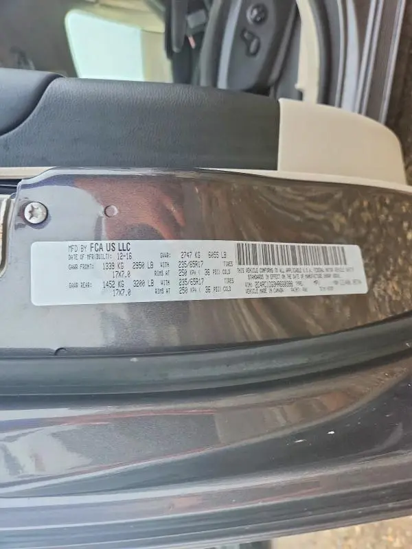 2017 CHRYSLER PACIFICA TOURING  