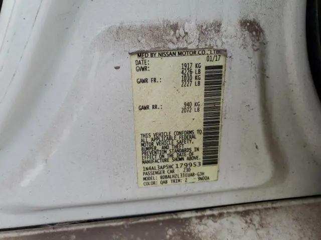 2017 NISSAN ALTIMA 2.5  