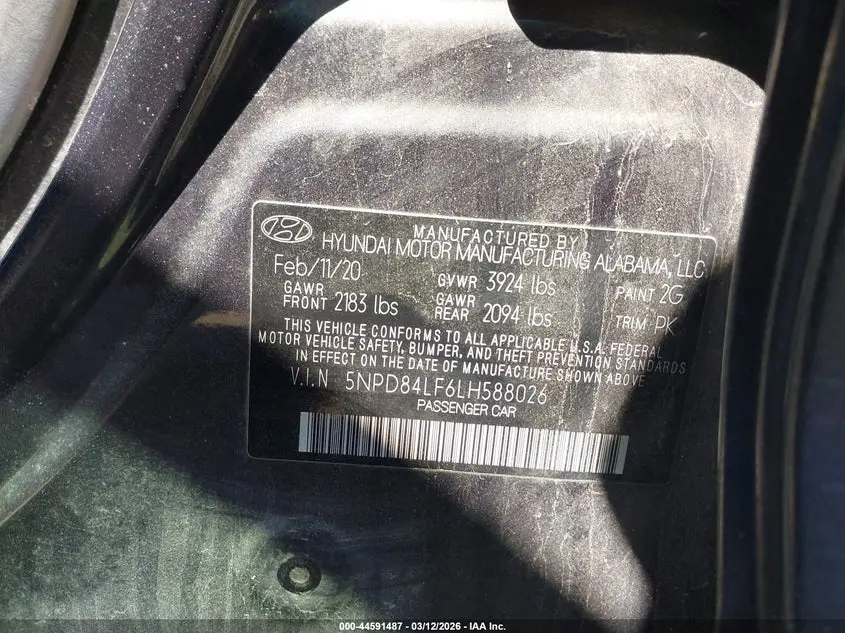 2020 HYUNDAI ELANTRA SEL