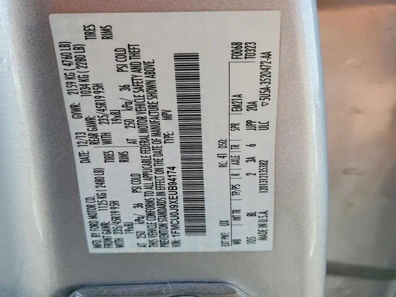 2014 FORD ESCAPE TITANIUM  