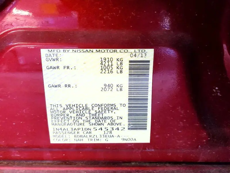 2013 NISSAN ALTIMA 2.5  