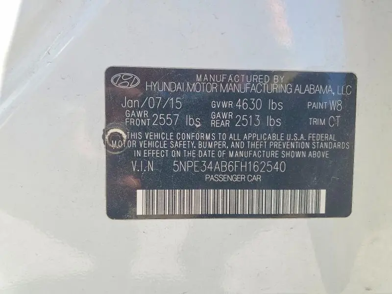 2015 HYUNDAI SONATA   