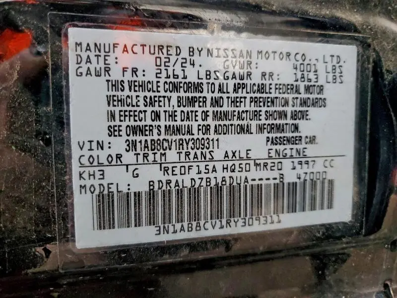 2024 NISSAN SENTRA SV  