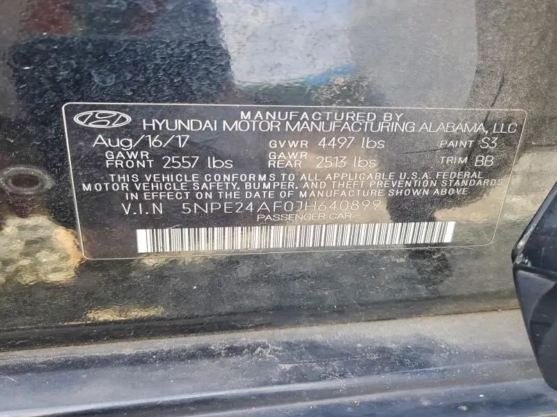2018 HYUNDAI SONATA SE  