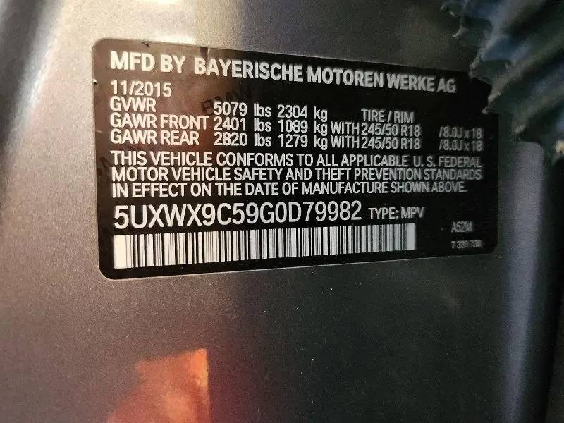2016 BMW X3 XDRIVE28I  