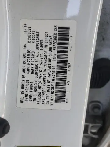 2015 HONDA ACCORD SPORT