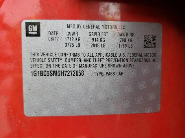 2017 CHEVROLET CRUZE LS  