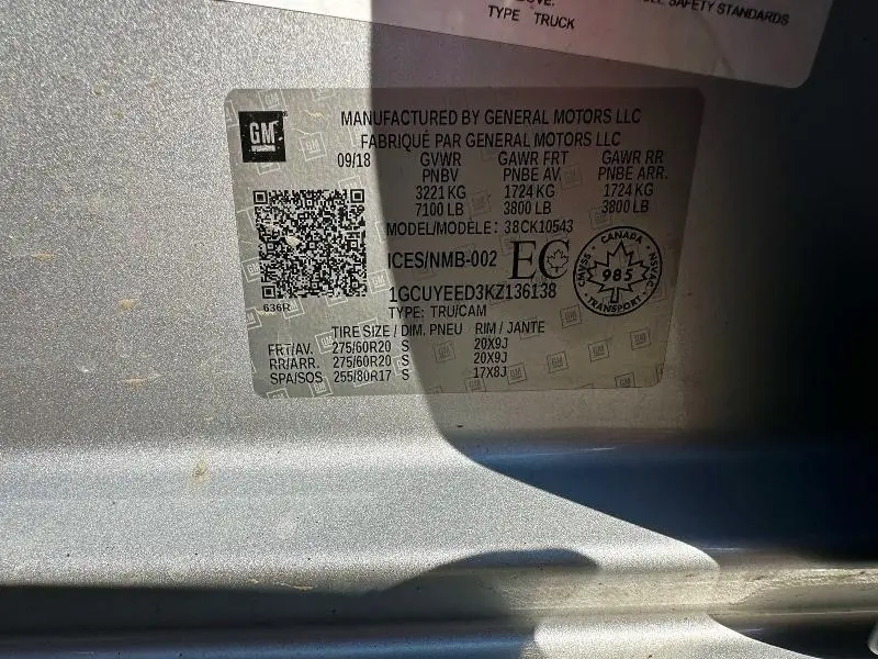 2019 CHEVROLET SILVERADO K1500 RST  