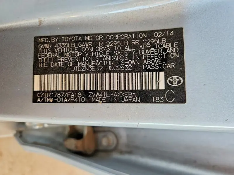 2014 TOYOTA PRIUS V TWO  
