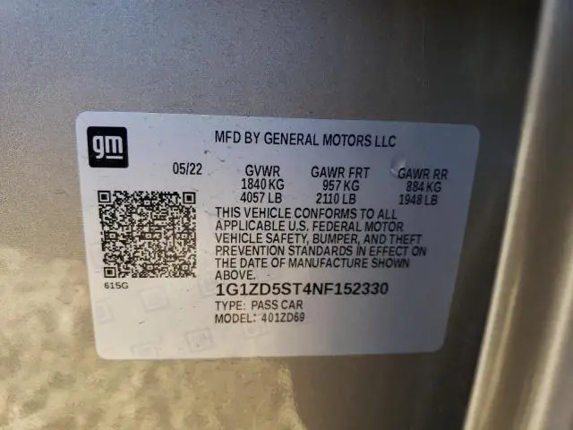 2022 CHEVROLET MALIBU LT  