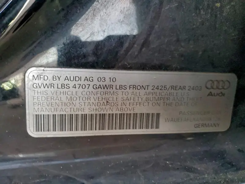 2010 AUDI A4 PREMIUM PLUS  