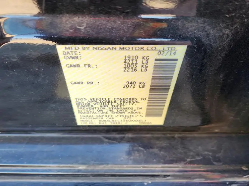 2014 NISSAN ALTIMA 2.5  