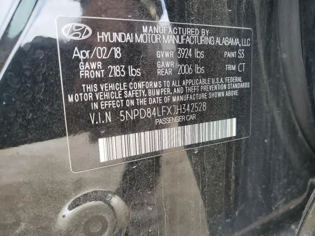 2018 HYUNDAI ELANTRA SEL