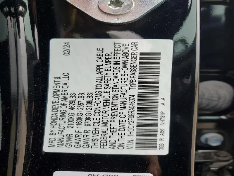 2024 HONDA ACCORD HYBRID EXL  