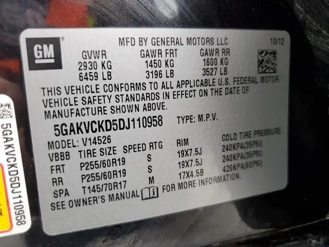 2013 BUICK ENCLAVE 