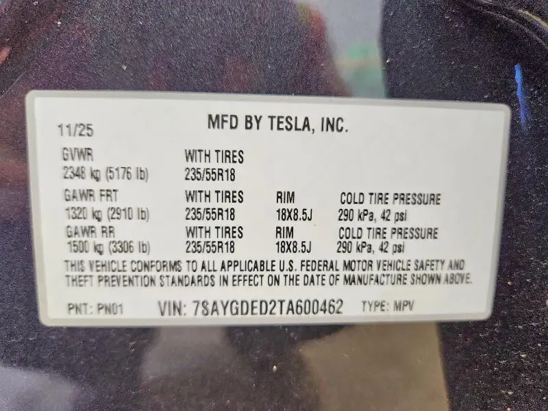 2026 TESLA MODEL Y   