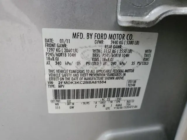 2011 FORD EDGE LIMITED  