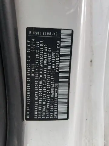 2015 VOLKSWAGEN GOLF   