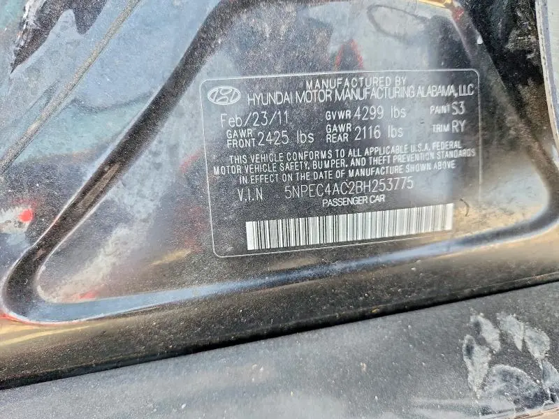 2011 HYUNDAI SONATA SE  