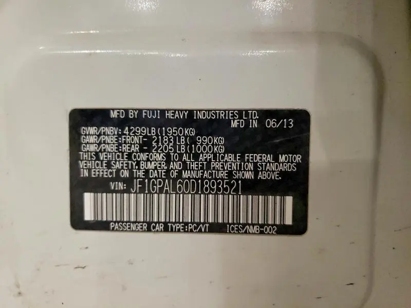 2013 SUBARU IMPREZA SPORT PREMIUM  
