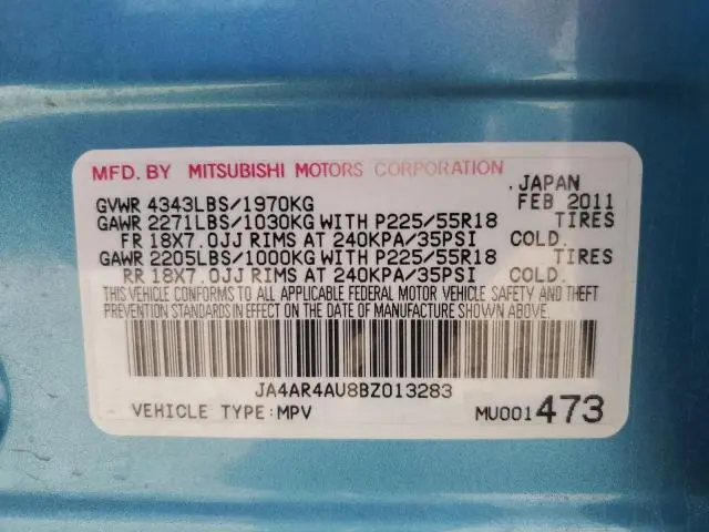 2011 MITSUBISHI OUTLANDER SPORT SE