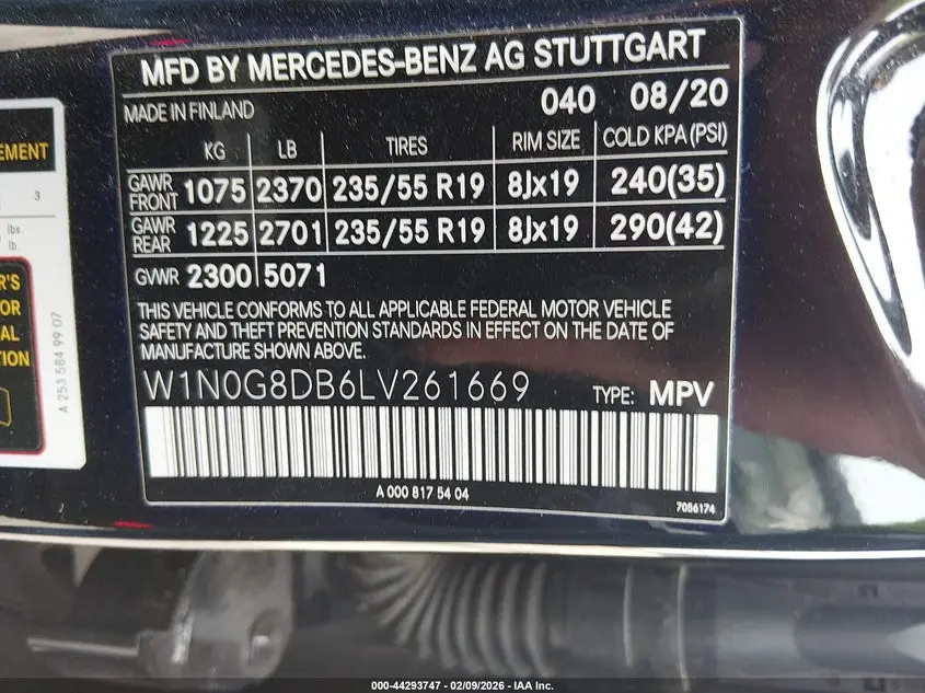 2020 MERCEDES-BENZ GLC 300  