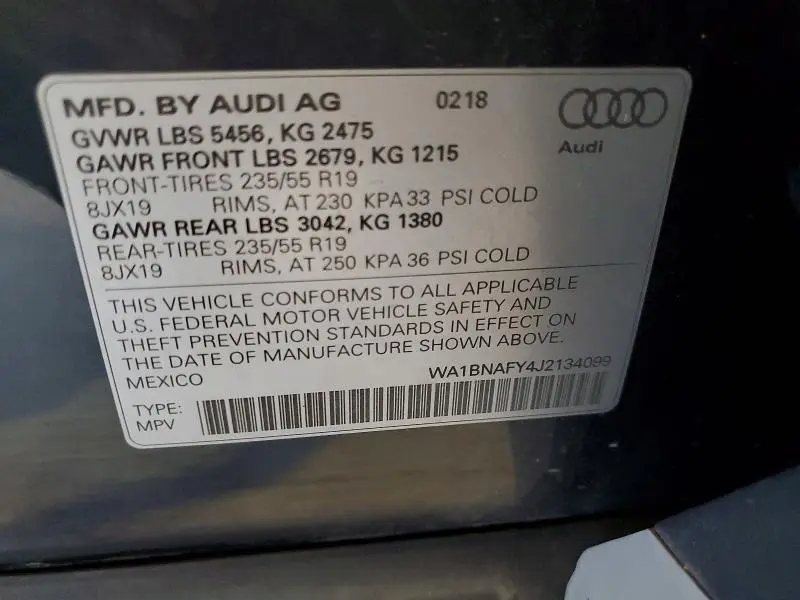 2018 AUDI Q5 PREMIUM PLUS  