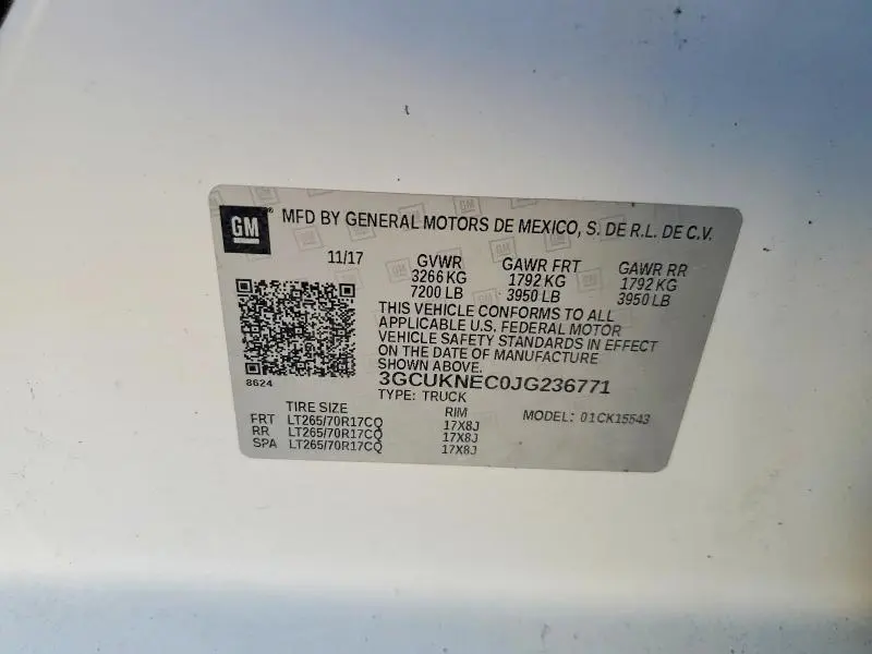 2018 CHEVROLET SILVERADO K1500  