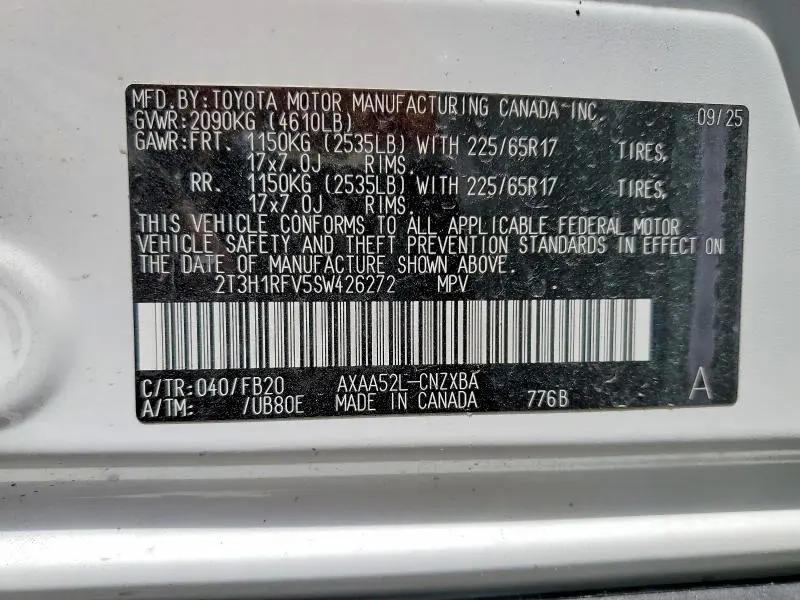 2025 TOYOTA RAV4 LE  