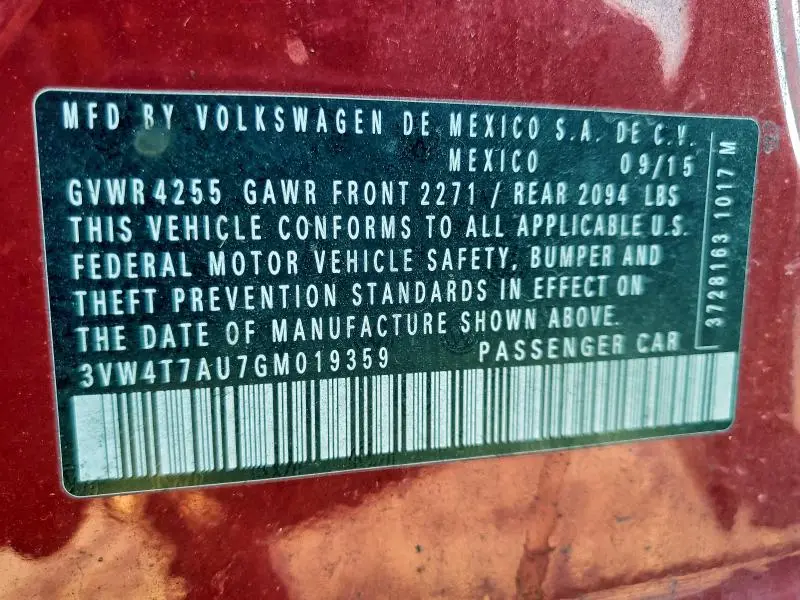 2016 VOLKSWAGEN GTI S/SE  