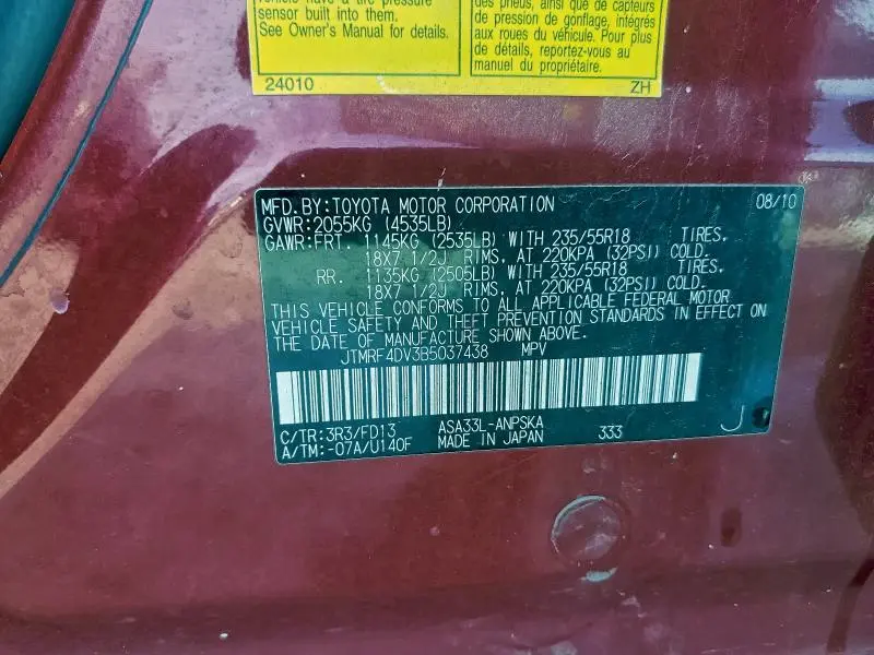 2011 TOYOTA RAV4 SPORT  