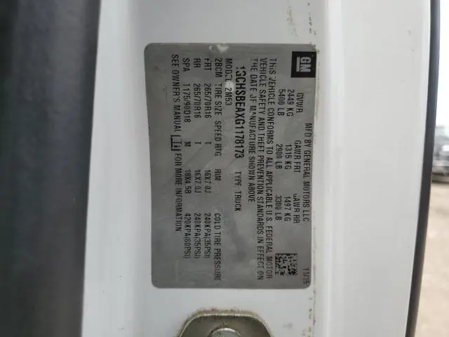 2016 CHEVROLET COLORADO   