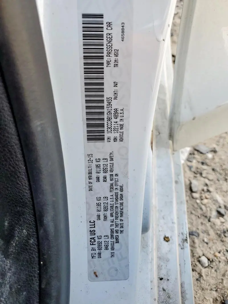 2016 CHRYSLER 200 LIMITED  