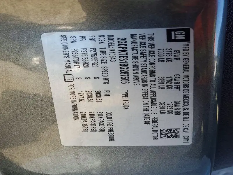 2011 CHEVROLET SILVERADO K1500 LTZ  