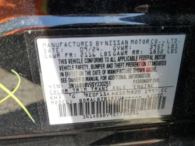 2025 NISSAN SENTRA S  