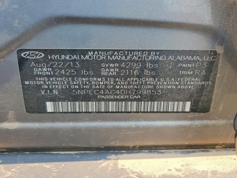 2013 HYUNDAI SONATA LIMITED  