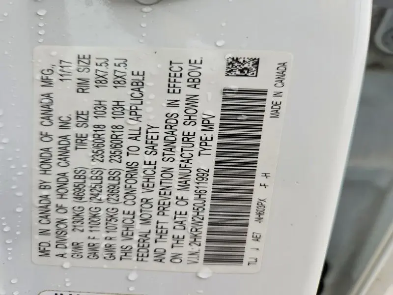 2018 HONDA CR-V EX  