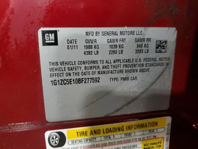 2011 CHEVROLET MALIBU 1LT  