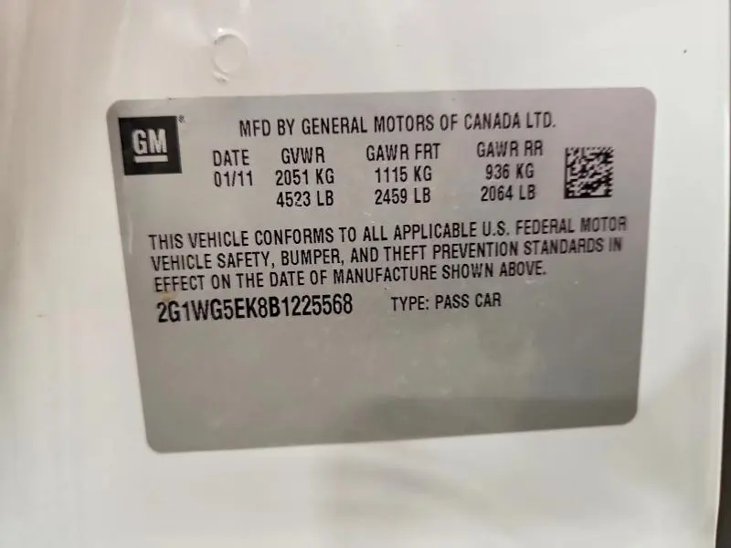 2011 CHEVROLET IMPALA LT  