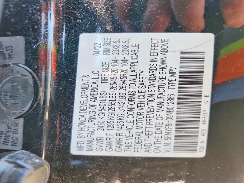 2022 HONDA PASSPORT ELITE  